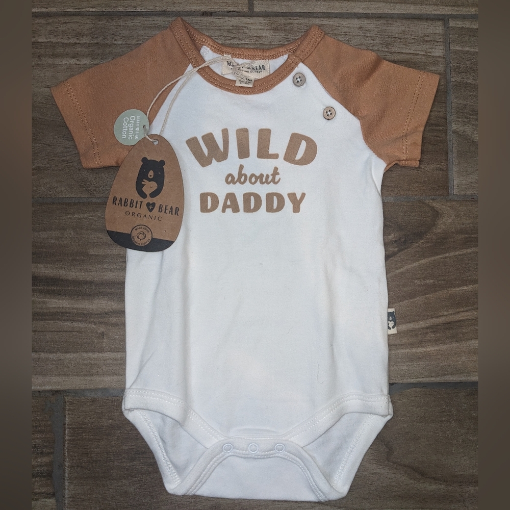Organic Kids One Piece - White and Brown